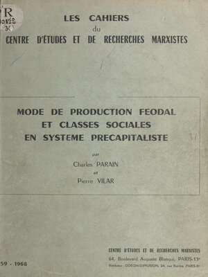 cover image of Mode de production féodal et classes sociales en système pré-colonialiste